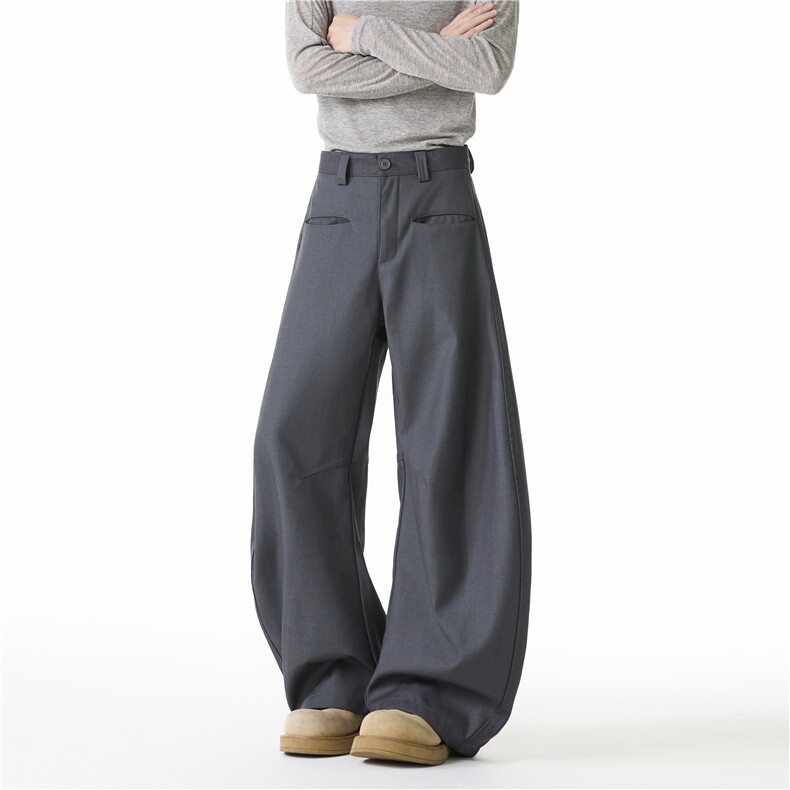 秋季新款美式复古高级感百搭舒适弯刀西裤B315-K25314-特p45控88，男装西裤，电商B315