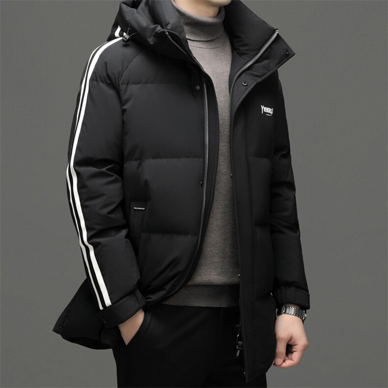 DF8222钱塘2020-2中年男士冬季厚款时尚休闲有帽羽绒服P335,男装羽绒服,钱塘207-2