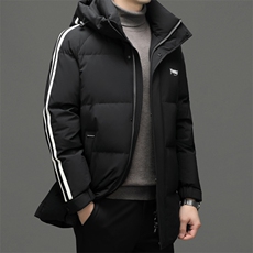 DF8222钱塘2020-2中年男士冬季厚款时尚休闲有帽羽绒服P335，男装羽绒服，钱塘207-2