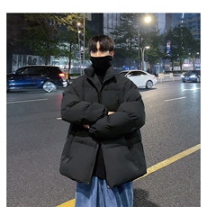 潮流冬季棉衣男宽松潮牌外套面包羽绒棉服拉链立领保暖棉袄，男装棉衣，星座1013-1