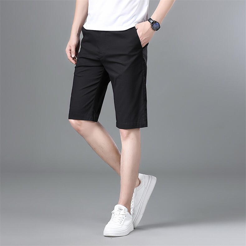 D-ZY5828夏季男装青年休闲裤高腰直筒时尚修身短裤P68图片