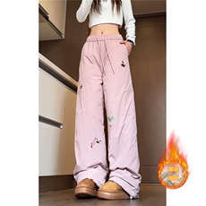 女模大货羽绒棉休闲裤中性腊肠狗刺绣棉裤S221-特P58控108，男装棉裤，电商A337