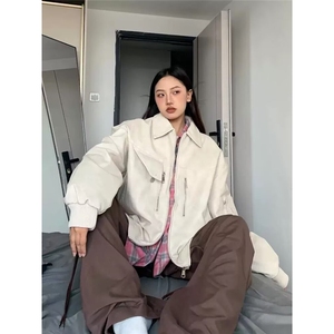 219-P70男美式工装飞行员夹克男春秋新款男生棒球服