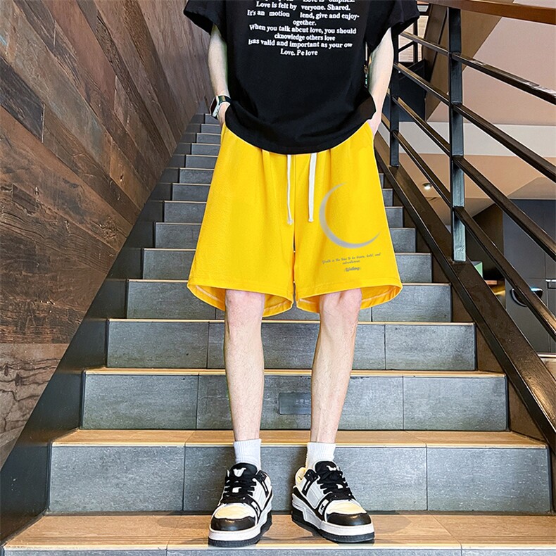 冰丝短裤男士大码宽松休闲五分裤男运动中裤MK37349-P15,男装休闲裤,电商A040