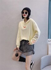 秋季戴帽长袖卫衣帽，女装卫衣/绒衫，薰衣坊