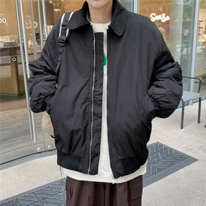 潮男衣柜美式拉链翻领教练飞行夹克男棒球服休闲棉服外套 MC421图片