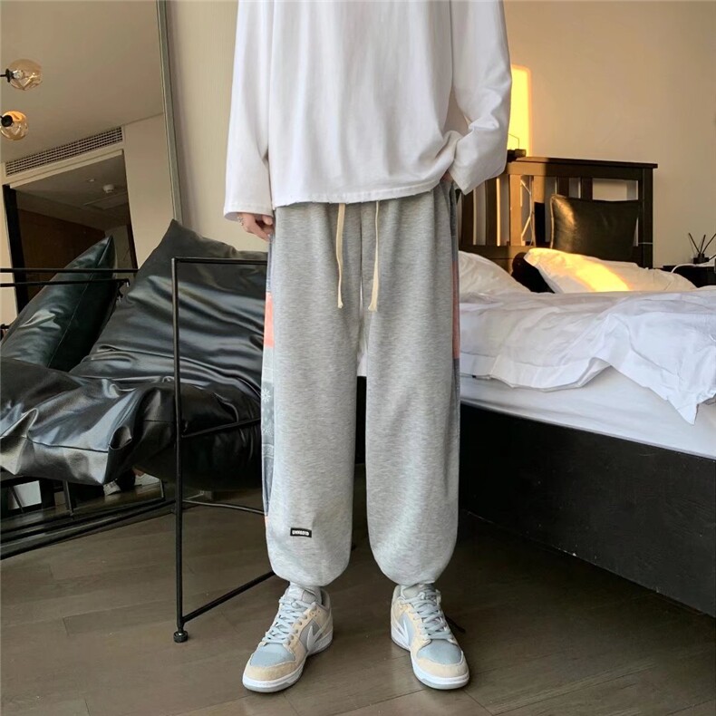 男春季潮流时尚拼接休闲长裤K1871P32,男装休闲裤,星座1116-2