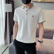 高品质主推夏季字母立体刺绣翻领短袖T恤Polo衫体恤T066-P45，男装T恤，电商D342