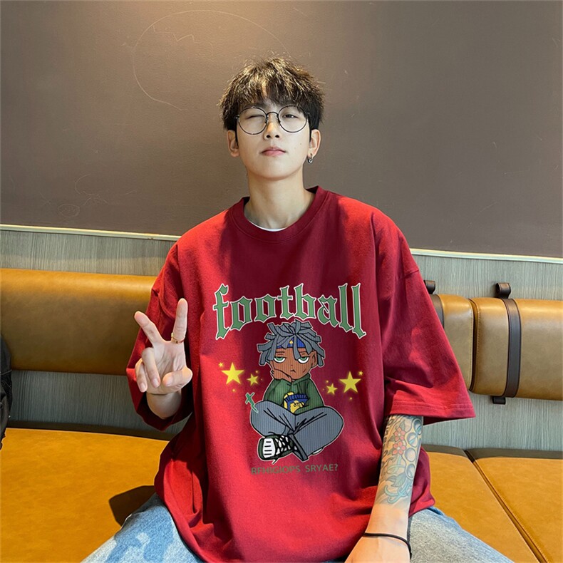 特P19控38230g重磅纯棉港风短袖t恤男DT3136,男装T恤,电商B370