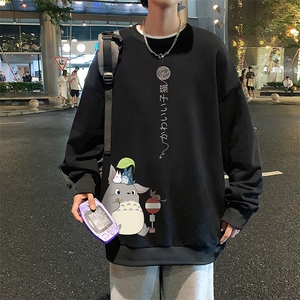 S6152-P28 加绒款-P33 秋季圆领卫衣男大码韩版宽松长袖外套图片