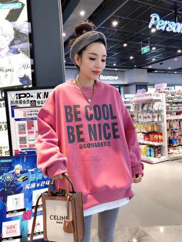 欧版字母加绒卫衣，女装卫衣/绒衫，一杭