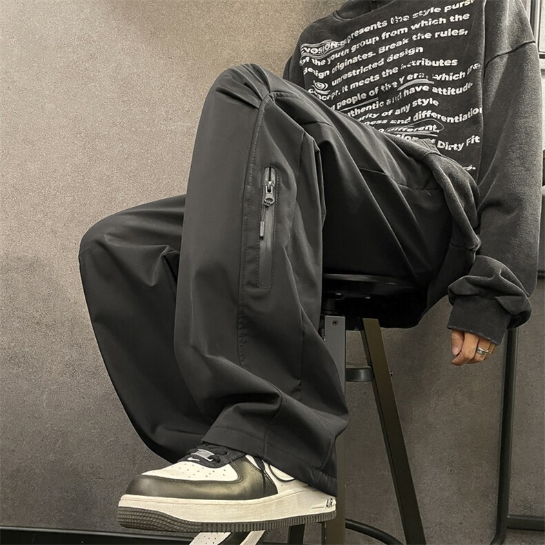 美式vibe冲锋裤子男冬季痞帅宽松直筒休闲长裤KK229-P40加绒48,男装卫衣,星座1008-1