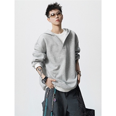 MW2527-特P55控9854棉46聚酯连帽假两件POLO情侣卫衣宽松外套男，男装Polo衫，电商B370