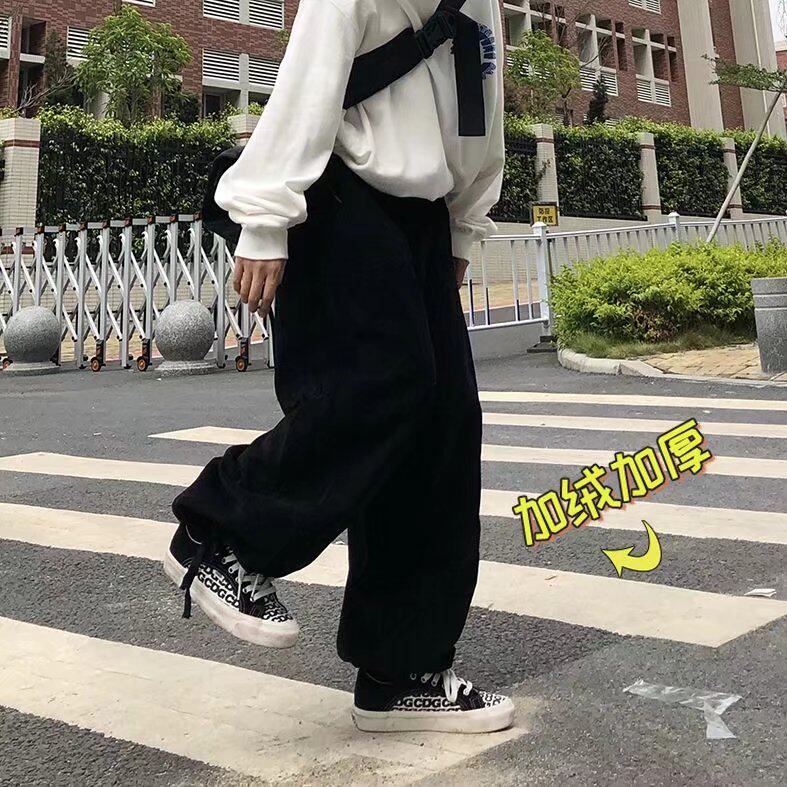 日系灯芯绒裤子男春秋潮牌复古休闲裤加绒款AJ377P40常规30图片