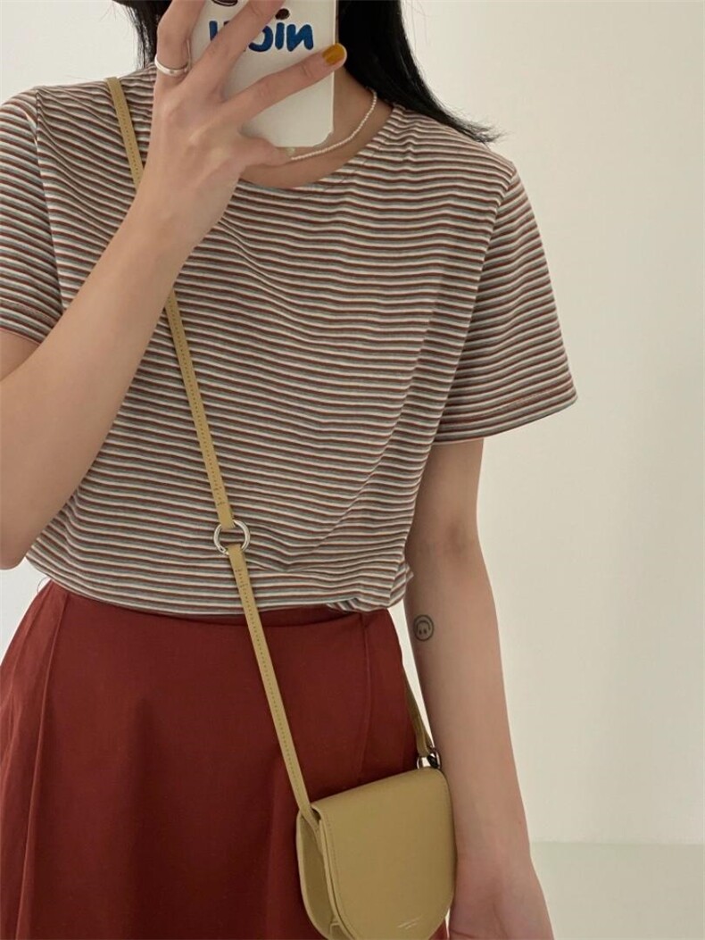 小条纹T,女装,Young