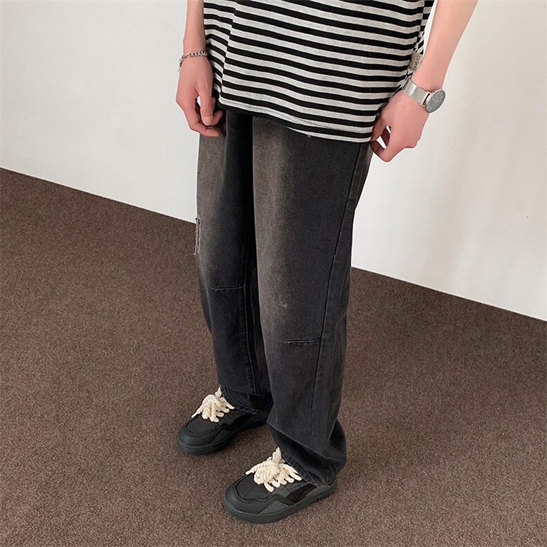 2025春季双色直筒牛仔裤男美式休闲cleanfit裤子781/p58,男装牛仔裤,电商B381-2