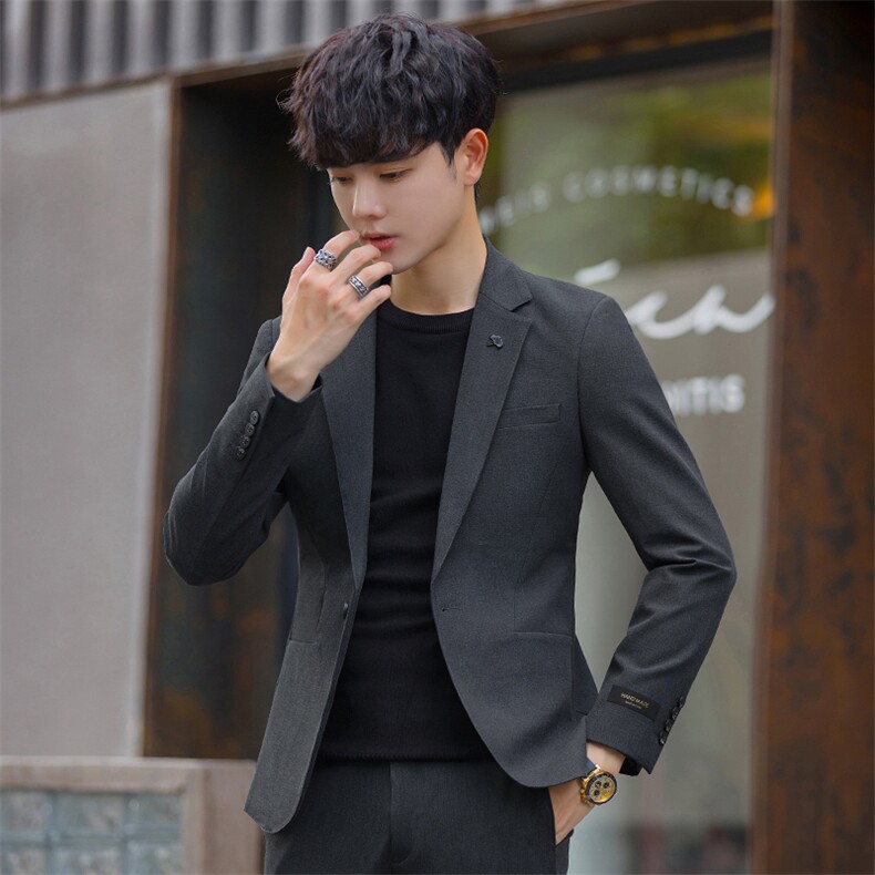 25春秋季新款正装男西服青年韩版简约时尚休闲单西外套313-P155,男装西服,电商A355（原A415）