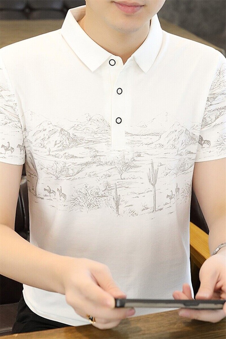 25006-P35春季休闲时尚T恤男短袖打底衫商务休闲修身短袖POLO衫,男装T恤,电商D310B-1