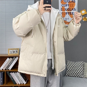 大货到仓！2022港风情侣棉衣男女假两件连帽棉服WT08图片