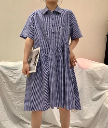 现货夏装新款水洗棉布连衣裙休闲宽松,女装连衣裙,JJY 锦娇衣