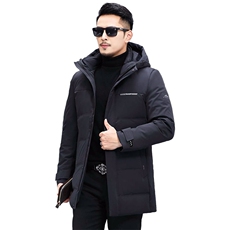 冬季新款羽绒服男士连帽羽绒休闲外套中长款男大衣KCN3031-5-P315，男装羽绒服，电商B212（原钱塘6029）