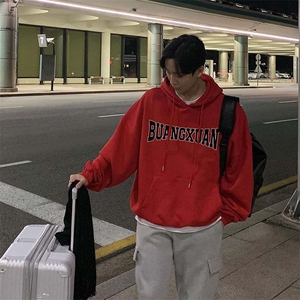 春季新款美式字母潮牌连帽卫衣男韩版宽松上衣外套 W3106-P55控68图片