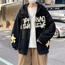 字母星星发泡印花连帽卫衣男女秋季JW01P42，男装卫衣，星座1116-2