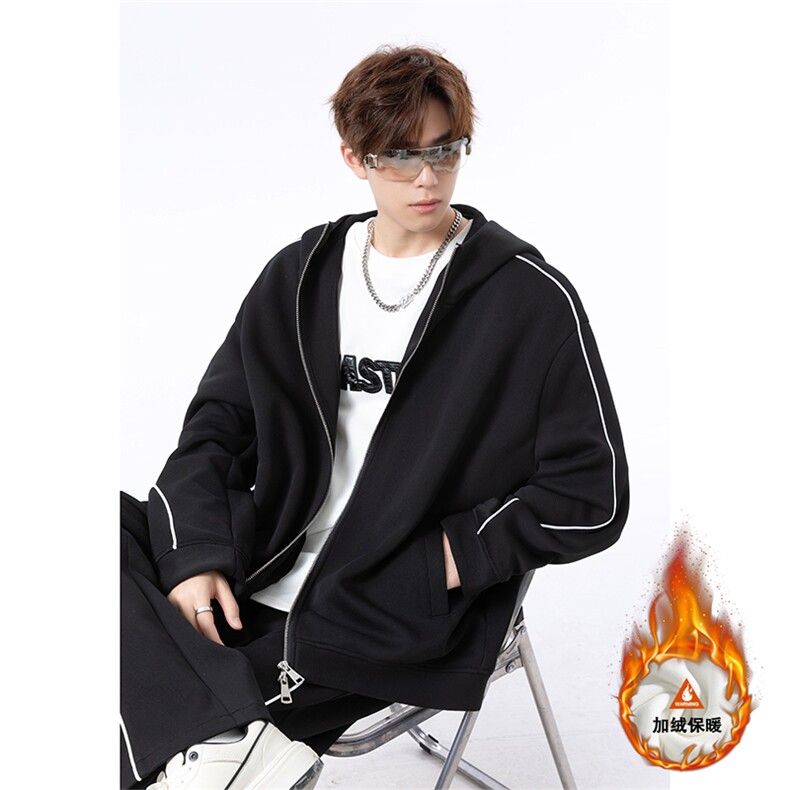 加绒加厚运动服套装W4683JR（加绒）特P60/K8666JR（加绒）特P45,男装休闲套装,电商A007