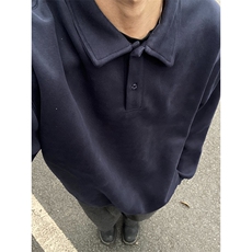 抖音得物高品质二开25秋冬美式高街结构设计POLO翻领卫衣外套W77，男装卫衣，电商A486-1