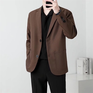 轻熟风西装外套男青年质感商务宽松休闲韩版修身单西服Y40-P55