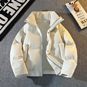 白底毛毯平铺 立领加厚保暖防风防水PU皮棉衣外套MY5140 特批P88图片