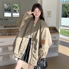 新款韩版工装风个性袖子宽松大版外套2C050-1212-P150-K228，女装短外套，2C050
