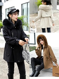 大毛领连帽派克服,其它,湘怡服饰