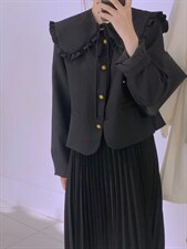 可脱卸娃娃领小香外套，其它，驿谷