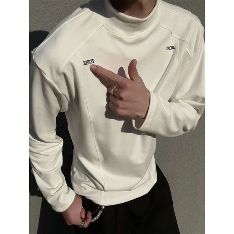 秋冬宽松休闲德绒长袖T恤打底衫XZ808B-WH126-特P23,男装T恤,星座808B