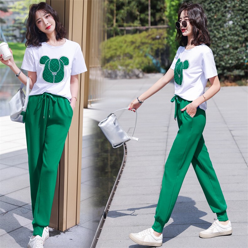 2022年夏装新款克莱因蓝休闲运动服卫衣套装女网红时尚两件套女,女装套装/套裙,瑶迪依秀