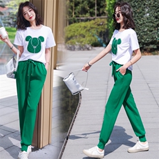 2022年夏装新款克莱因蓝休闲运动服卫衣套装女网红时尚两件套女，女装套装/套裙，瑶迪依秀