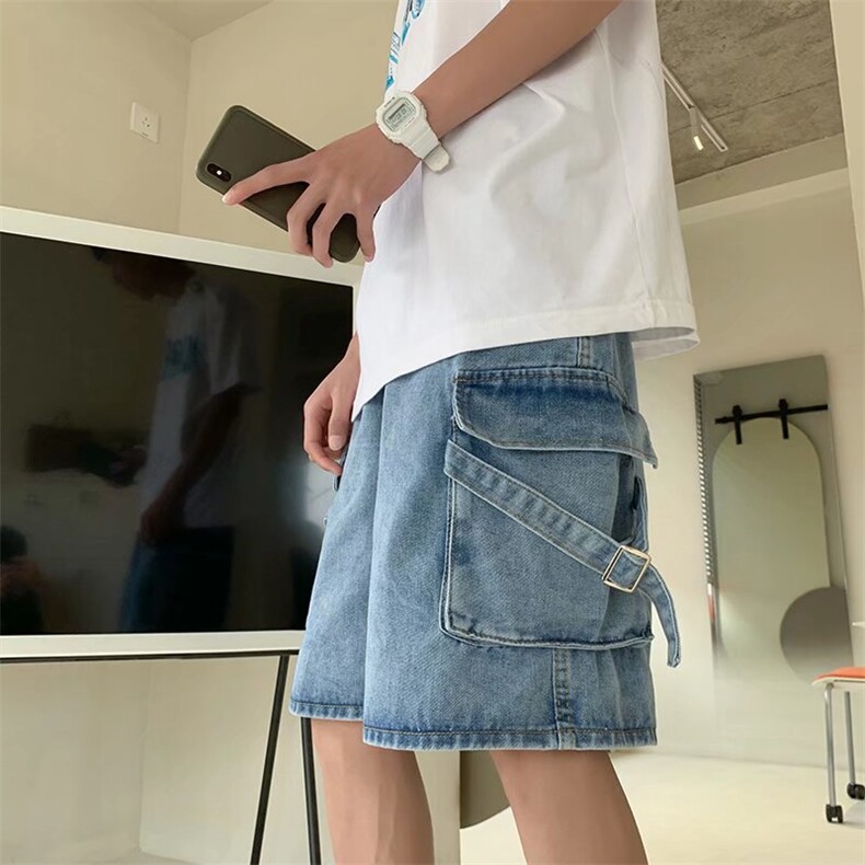 潮流春季牛仔裤男牛仔短裤松紧腰D668P40,男装牛仔裤,星座1116-2
