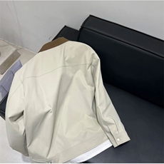 新款现货纯棉夹克男翻领撞色上衣外套A157B-J2520-P80，男装夹克，电商A157B