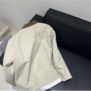 新款现货纯棉夹克男翻领撞色上衣外套A157B-J2520-P80图片