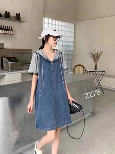 薄料牛仔休闲裙图片