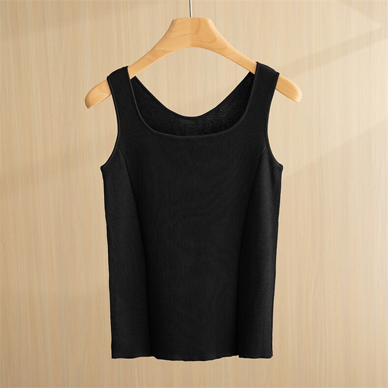 休闲纯色高级感百搭经典吊带内搭，女装背心吊带，斯尔特羊绒