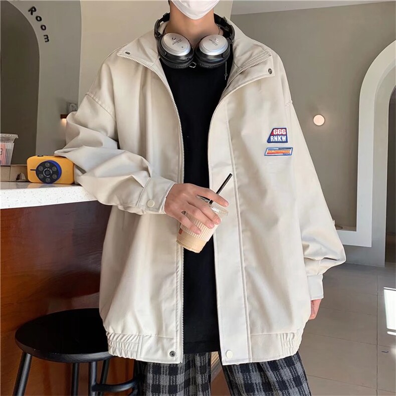 pu皮外套男秋冬款ins港风宽松机车夹克秋季韩版潮流痞帅炸街衣服图片