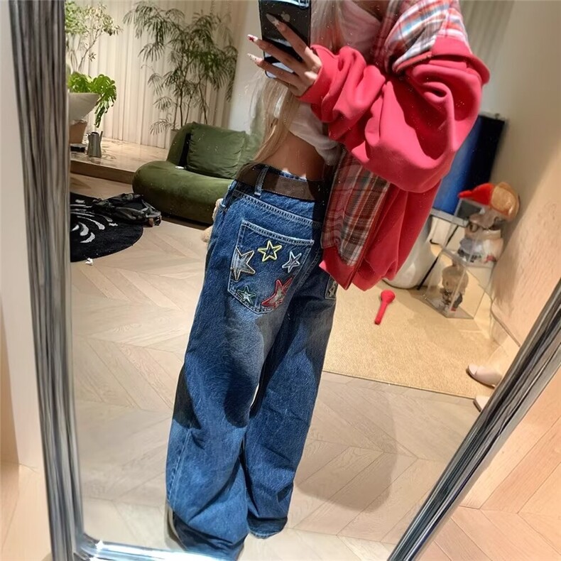 女童裤子春秋外穿2025新款中大童休闲弹力长裤秋季儿童牛仔裤,男装牛仔裤,星座506A