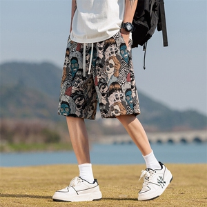 K203-P32 控49 新款现货夏季提花男士休闲短裤图片