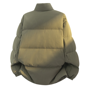2025高街肌理感立领羽绒服情侣新玉米格冬90白鸭绒 SYR2601-P240图片