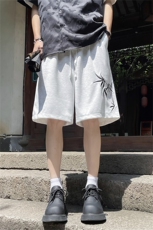 新中式风刺绣短裤男款夏季美式潮牌运动休闲透气五分裤子男装，男装牛仔裤，星座505-2（原电商A260-1)