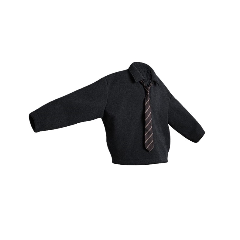 送领带短宽外套美式复古老钱风松弛polo翻领卫衣G1180特P58，女装短外套，电商A339