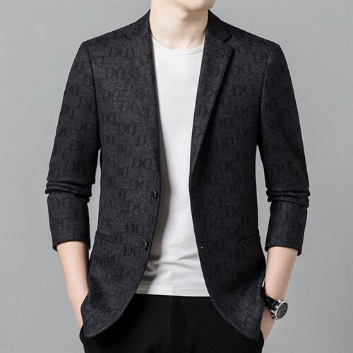 2023秋冬季新款中年西装领爸爸商务男装单件男西服ASD2319-P180，男装西服，电商B212（原钱塘6029）