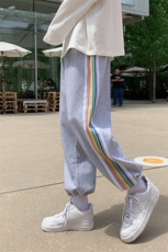 K3078/P45秋装彩条运动休闲裤男卫裤宽松韩版潮流束脚哈伦裤，男装休闲裤，电商A141